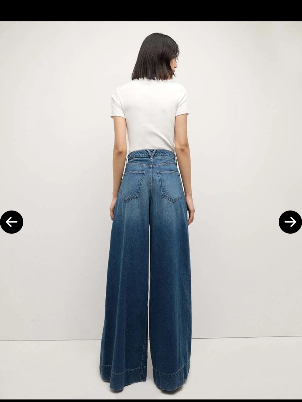 Veronica Beard Haizley Wide Leg High-Rise Women's Jeans Blue Size 30 - Picture 3 of 8